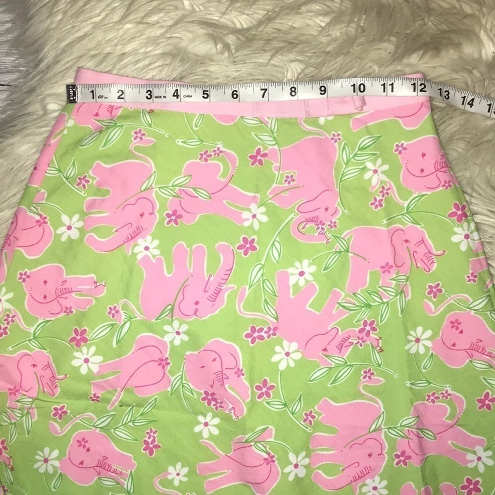 Lilly Pulitzer Elephant Print A-Line Skirt - Picture 4 of 5